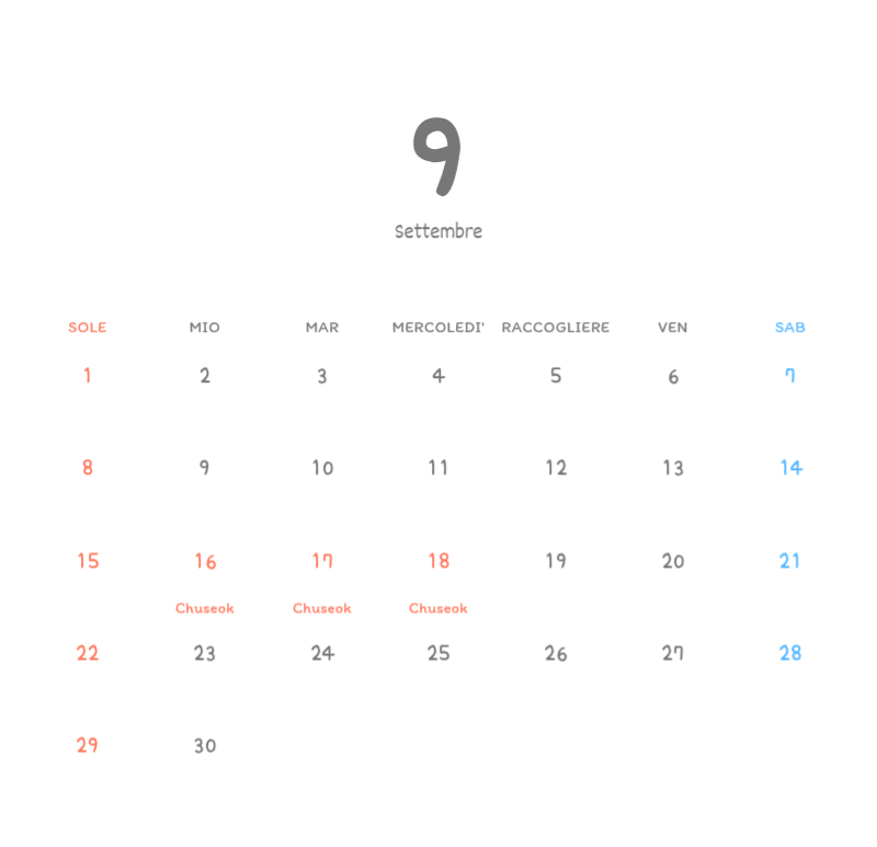 Simpatici calendari con illustrazioni di peluche