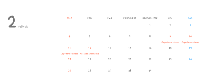 Simpatici calendari con illustrazioni di peluche