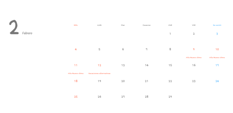 Simpáticos calendarios con adorables ilustraciones