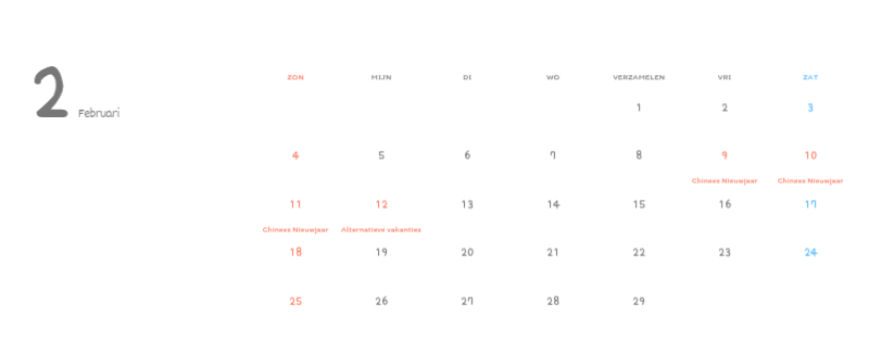 Schattige kalenders met schattige illustraties