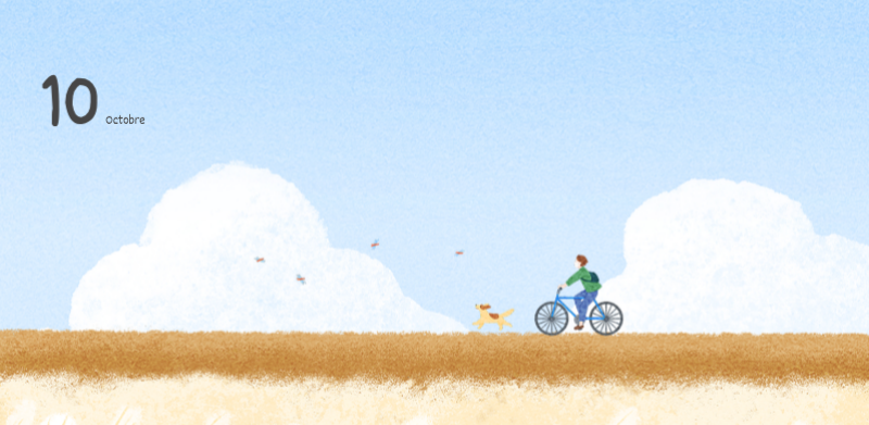 Calendriers mignons avec des illustrations câlines