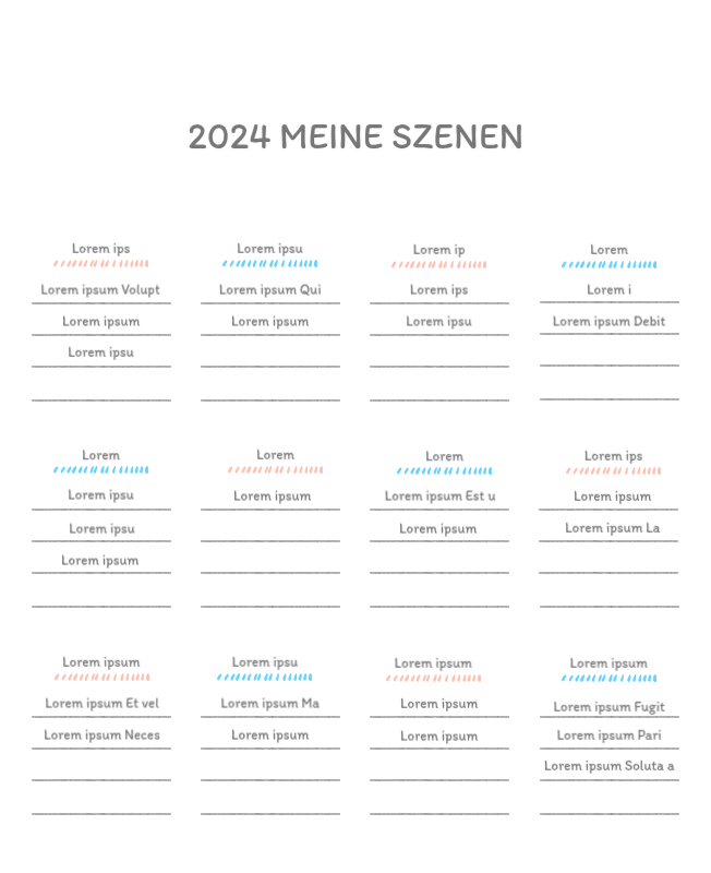 Niedliche Kalender mit knuffigen Illustrationen