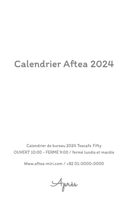 Calendriers mignons avec des illustrations câlines