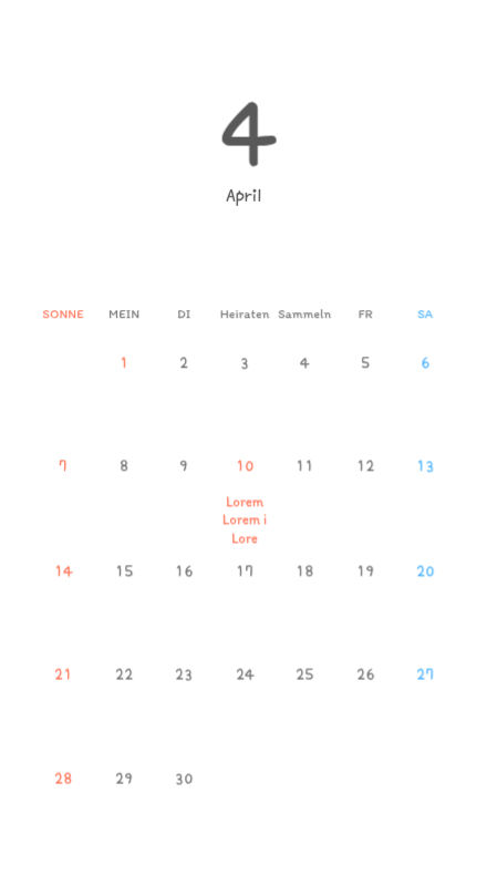 Niedliche Kalender mit knuffigen Illustrationen