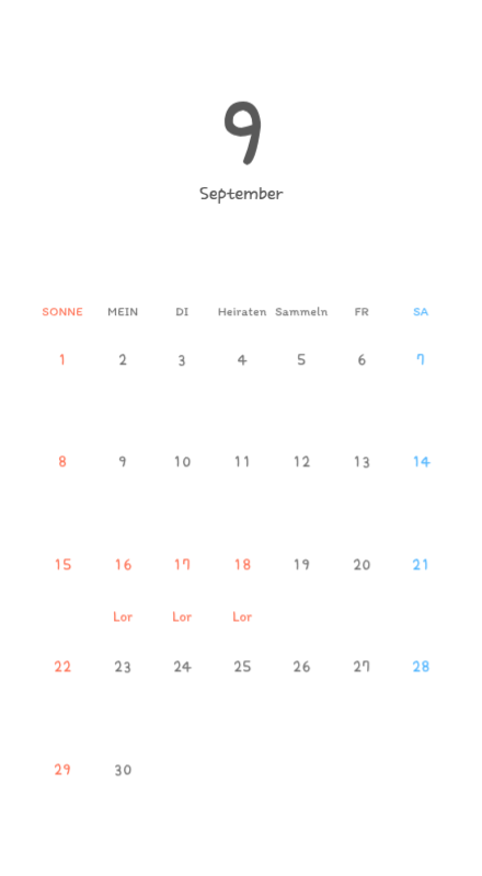 Niedliche Kalender mit knuffigen Illustrationen