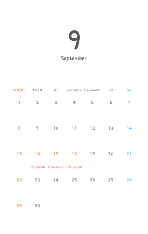 Niedliche Kalender mit knuffigen Illustrationen