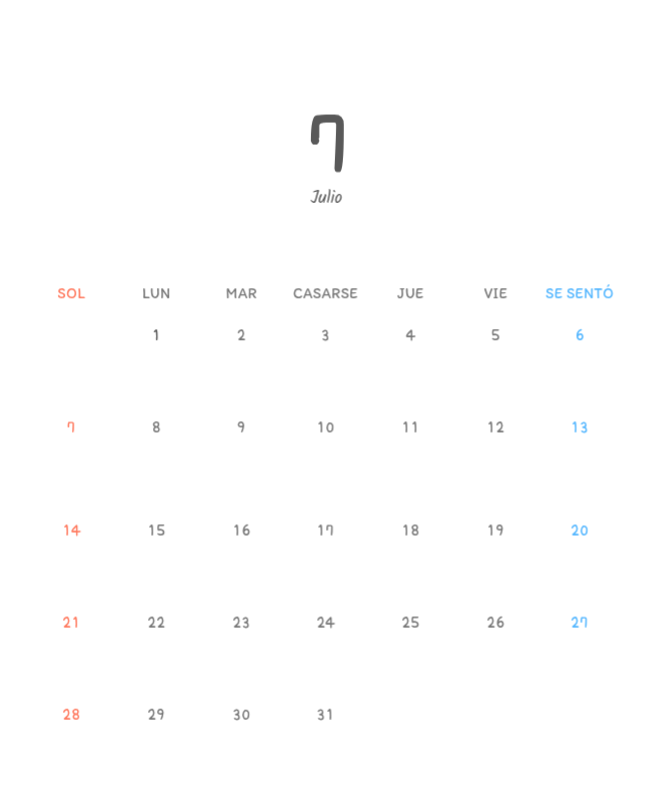 Simpáticos calendarios con adorables ilustraciones