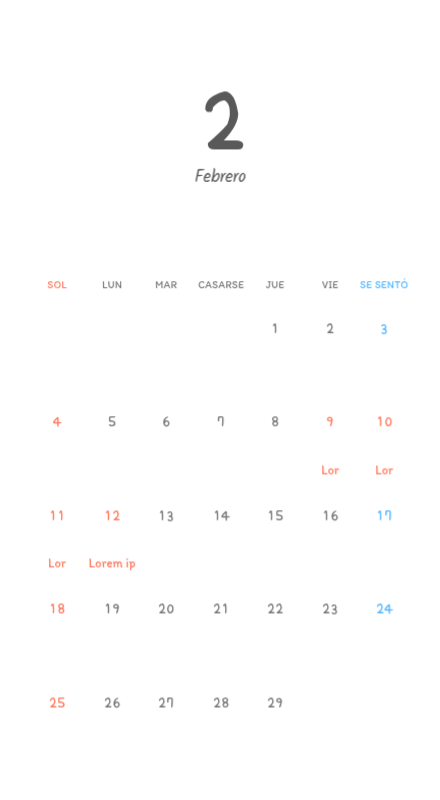 Simpáticos calendarios con adorables ilustraciones