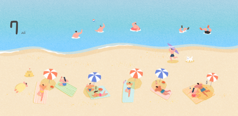 Schattige kalenders met schattige illustraties