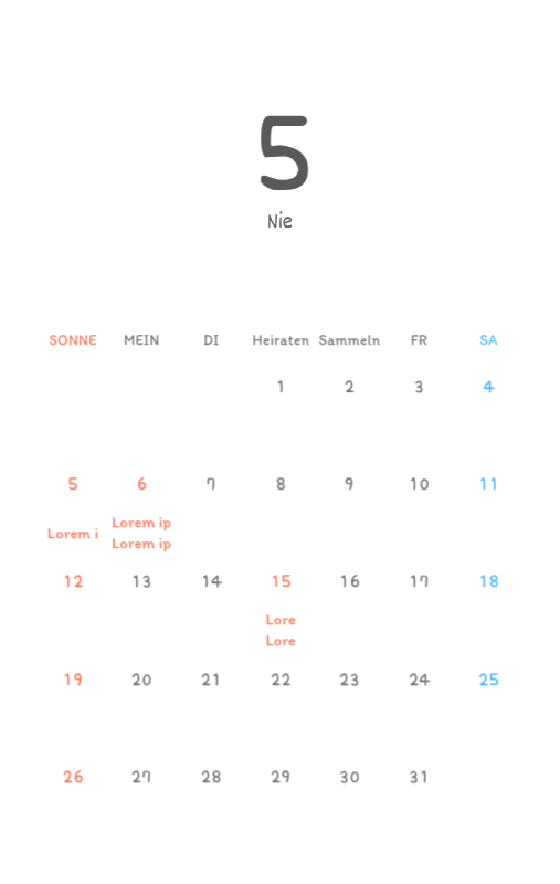 Niedliche Kalender mit knuffigen Illustrationen