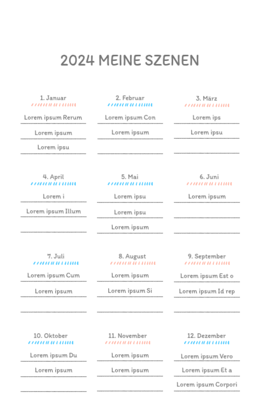 Niedliche Kalender mit knuffigen Illustrationen