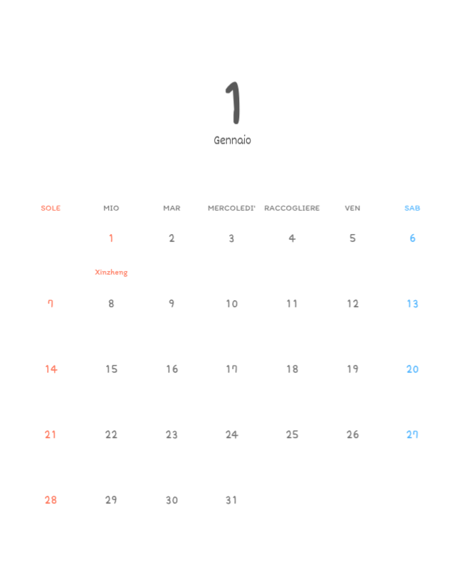 Simpatici calendari con illustrazioni di peluche