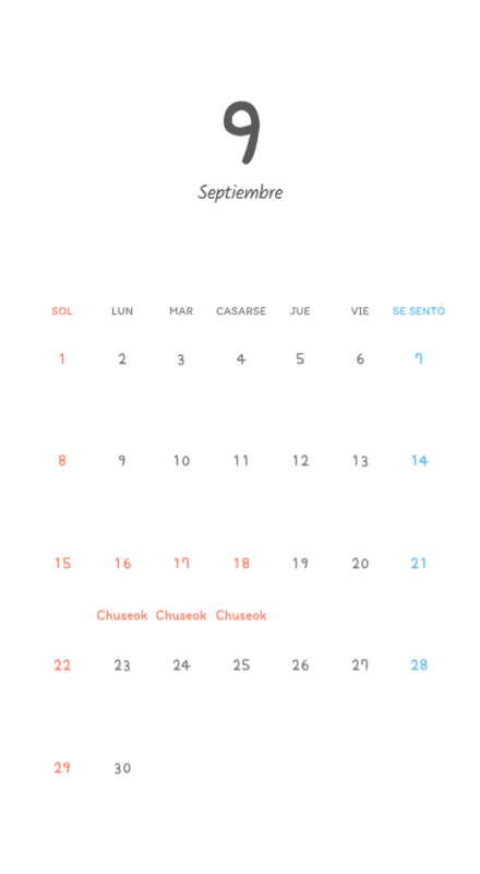 Simpáticos calendarios con adorables ilustraciones