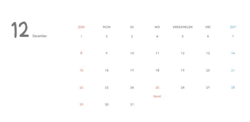 Schattige kalenders met schattige illustraties