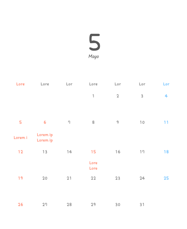 Simpáticos calendarios con adorables ilustraciones