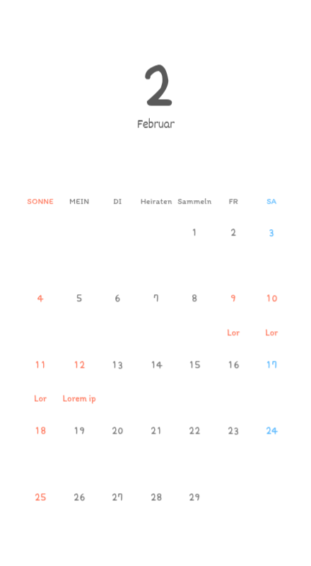 Niedliche Kalender mit knuffigen Illustrationen