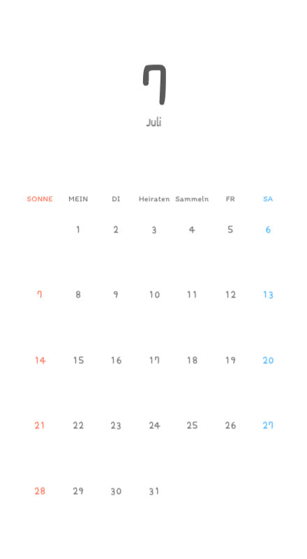 Niedliche Kalender mit knuffigen Illustrationen