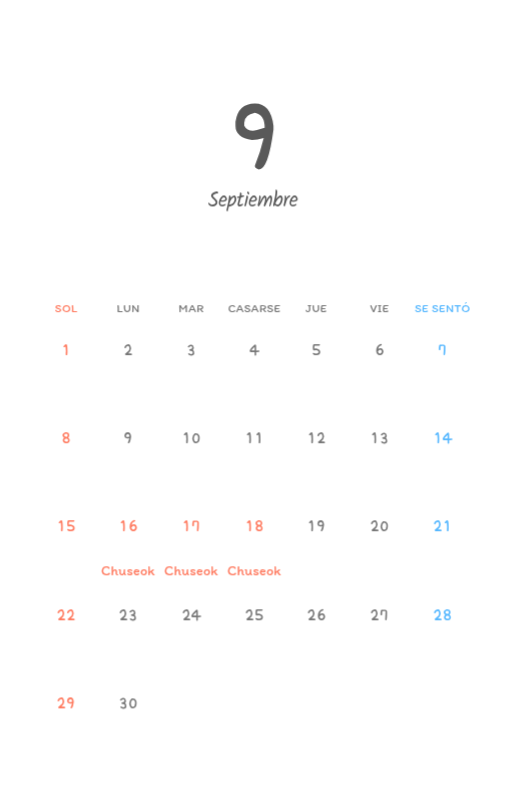 Simpáticos calendarios con adorables ilustraciones