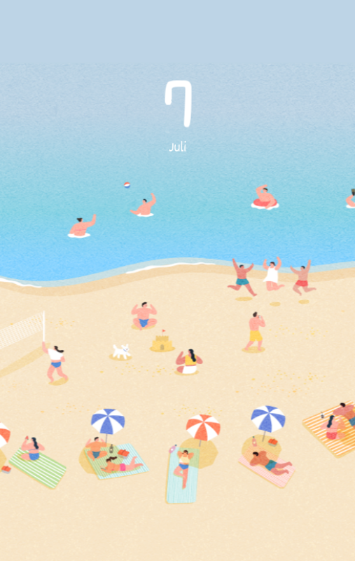 Schattige kalenders met schattige illustraties