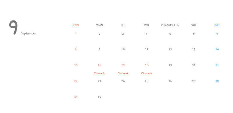 Schattige kalenders met schattige illustraties