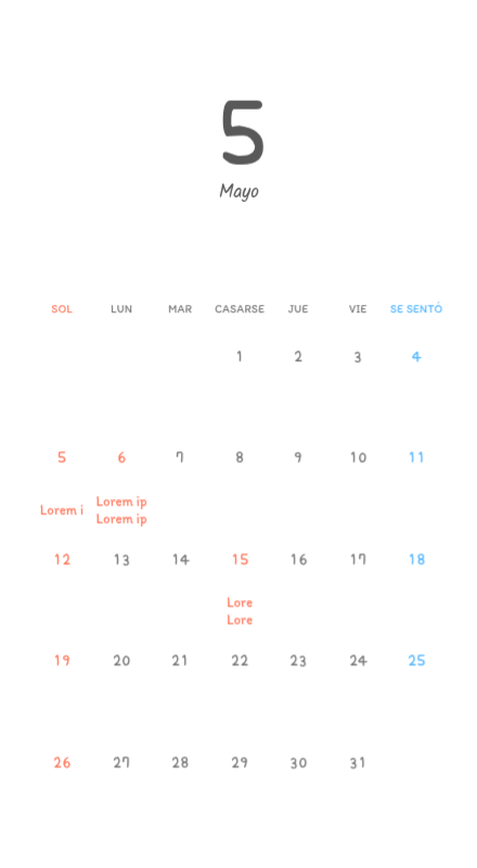 Simpáticos calendarios con adorables ilustraciones