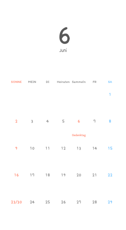 Niedliche Kalender mit knuffigen Illustrationen