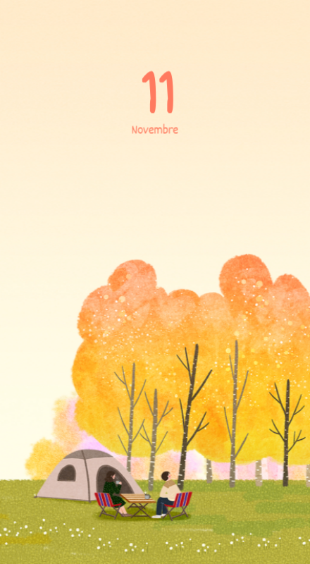 Calendriers mignons avec des illustrations câlines