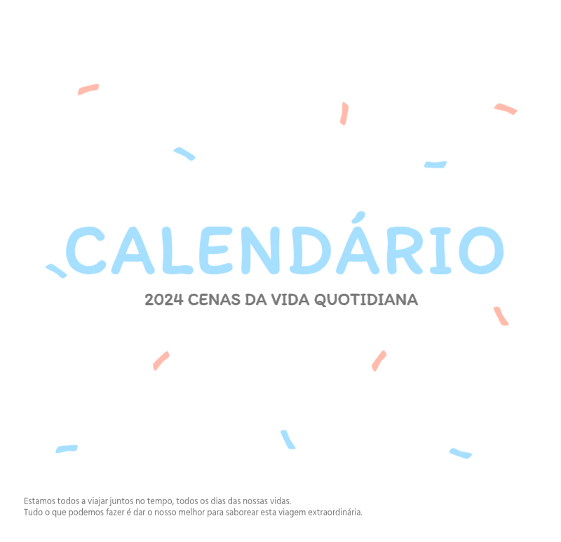 Calendários com ilustrações fofas