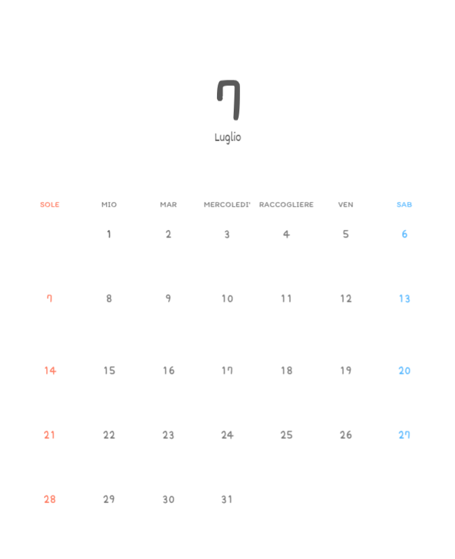 Simpatici calendari con illustrazioni di peluche