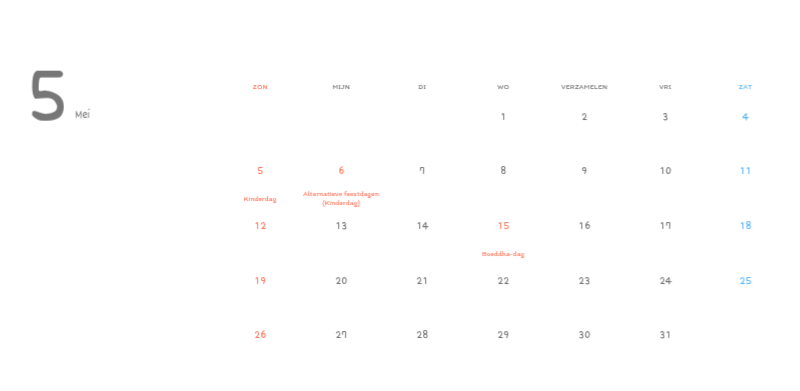 Schattige kalenders met schattige illustraties