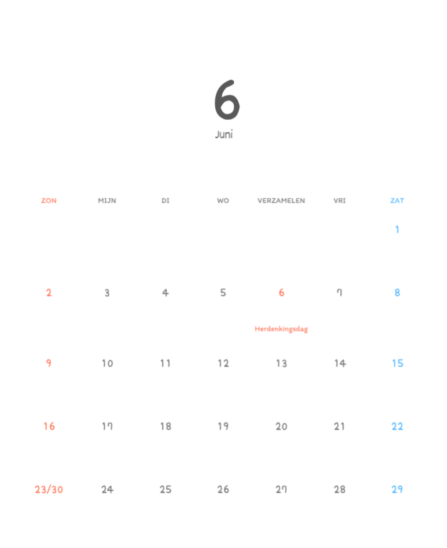 Schattige kalenders met schattige illustraties