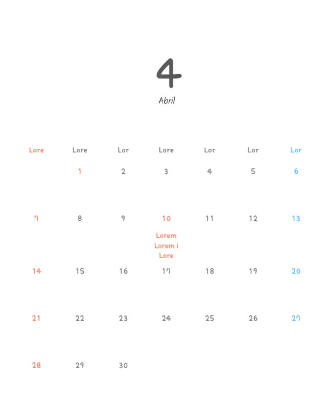 Simpáticos calendarios con adorables ilustraciones