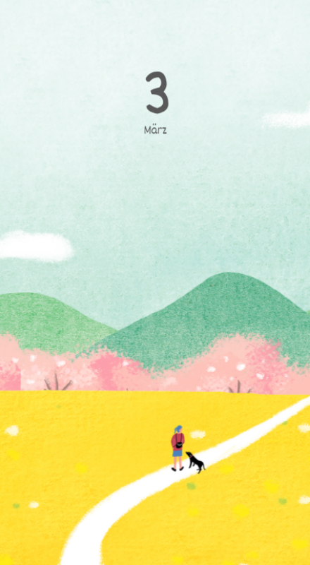 Niedliche Kalender mit knuffigen Illustrationen