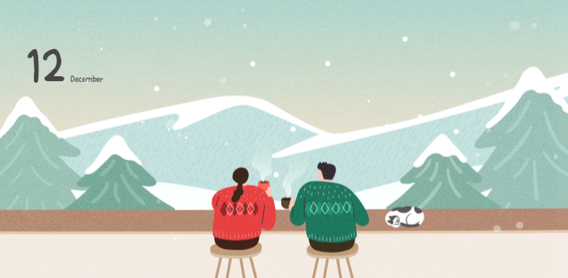 Schattige kalenders met schattige illustraties