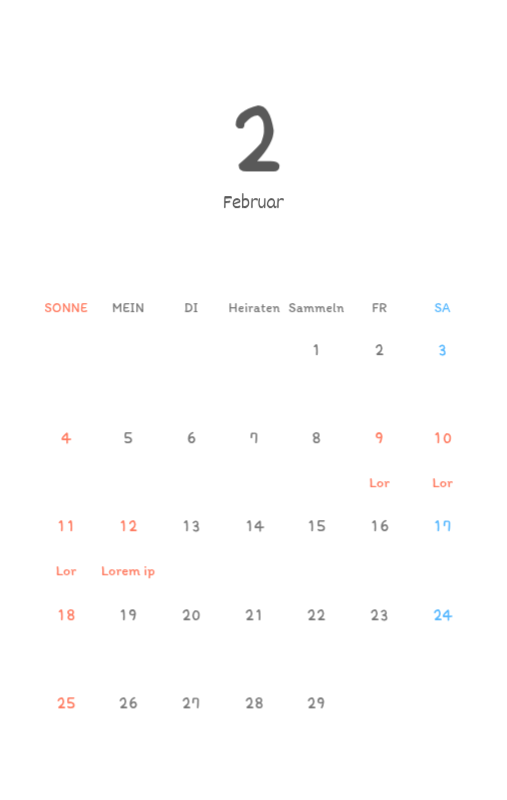 Niedliche Kalender mit knuffigen Illustrationen