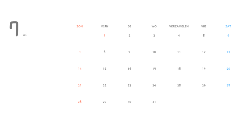 Schattige kalenders met schattige illustraties