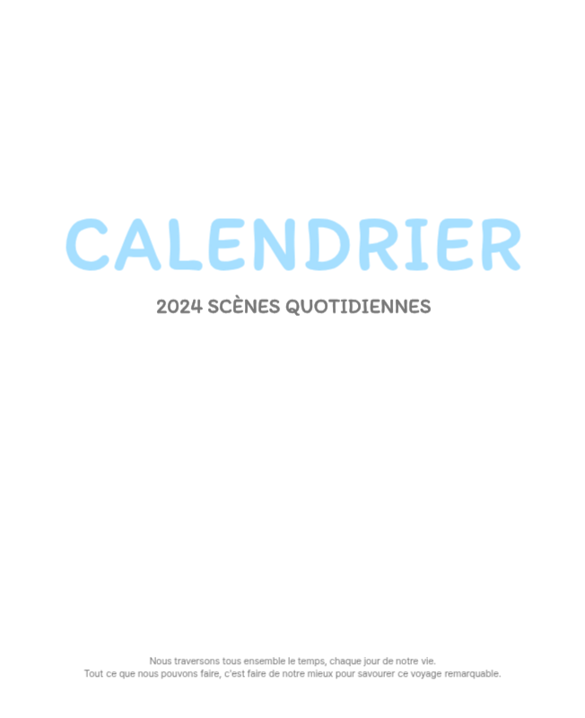 Calendriers mignons avec des illustrations câlines