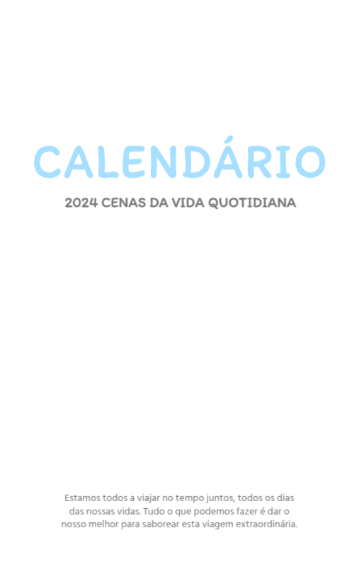 Calendários com ilustrações fofas