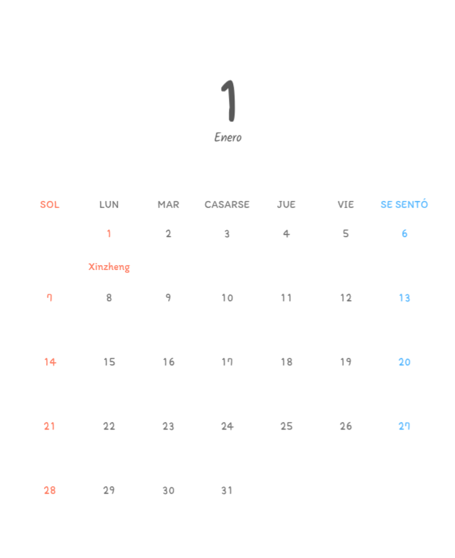 Simpáticos calendarios con adorables ilustraciones