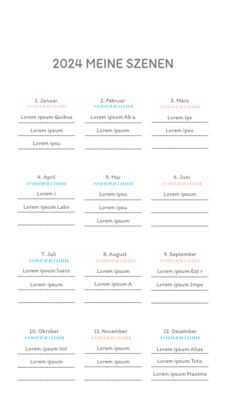 Niedliche Kalender mit knuffigen Illustrationen