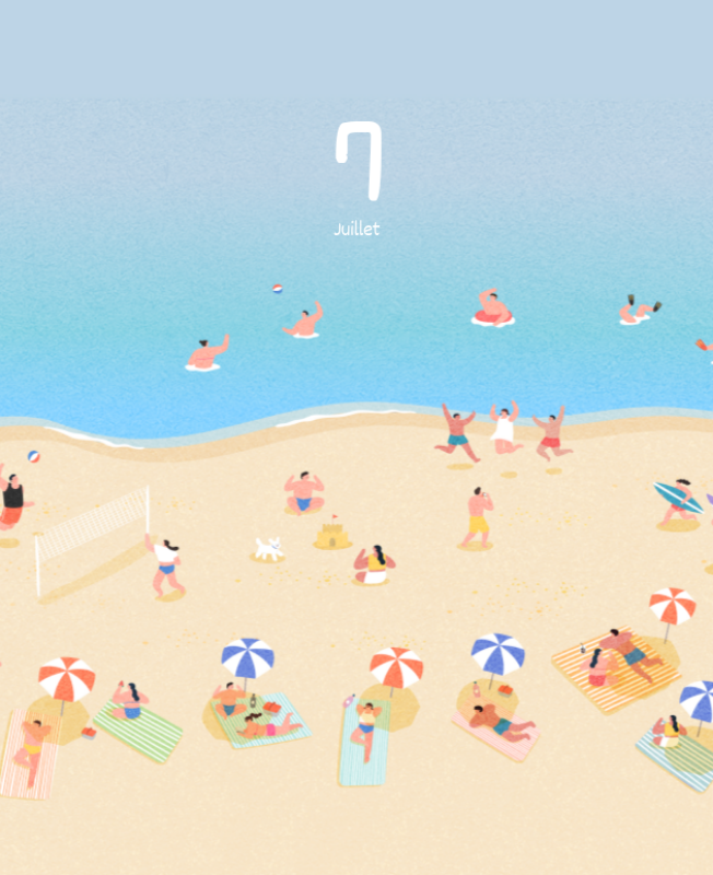 Calendriers mignons avec des illustrations câlines