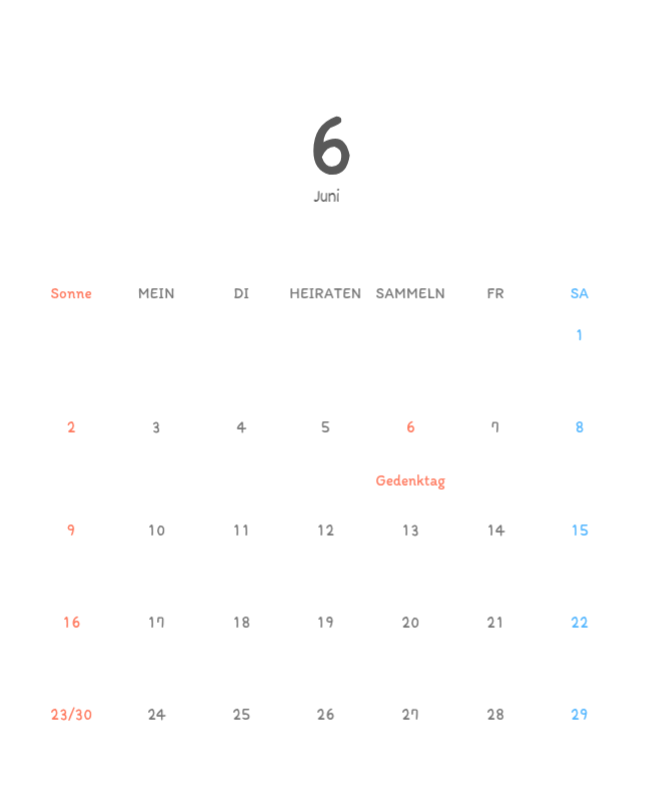 Niedliche Kalender mit knuffigen Illustrationen