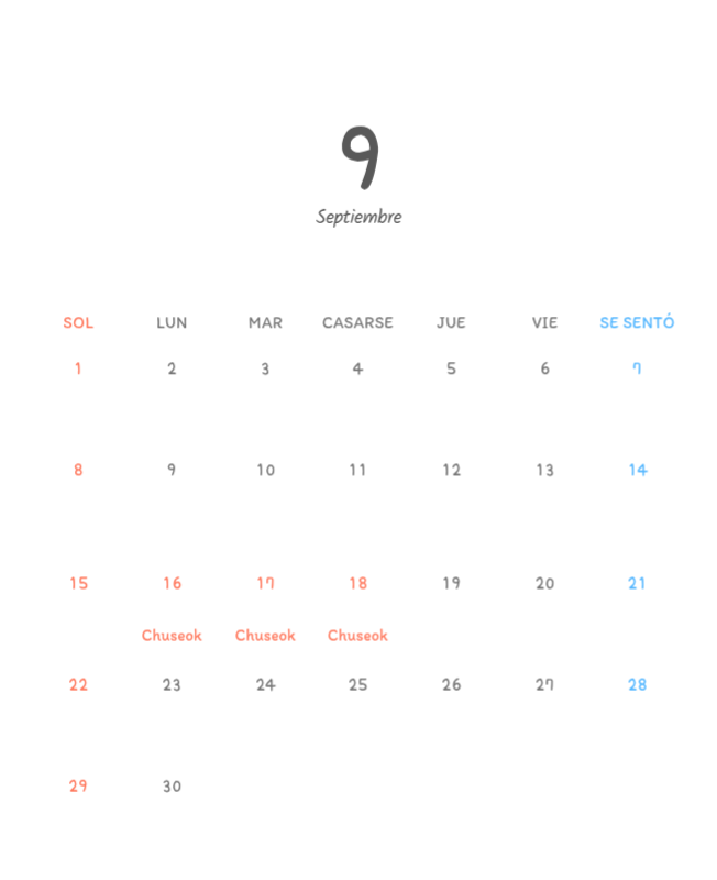 Simpáticos calendarios con adorables ilustraciones