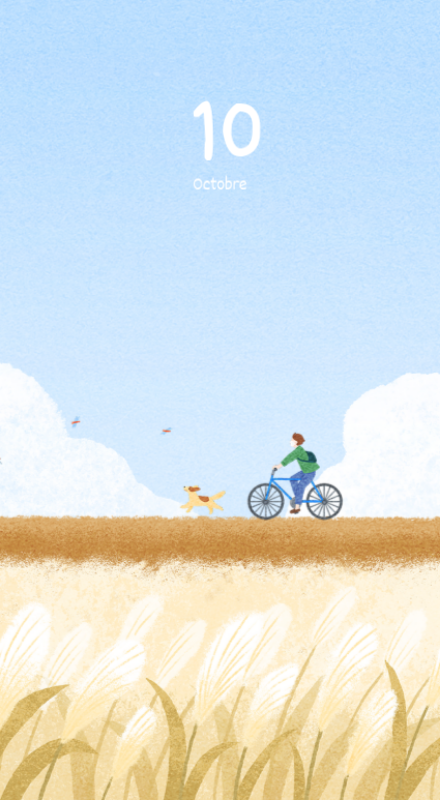 Calendriers mignons avec des illustrations câlines