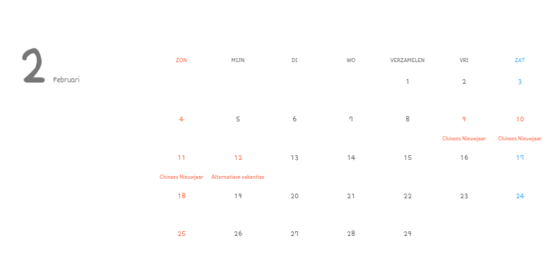 Schattige kalenders met schattige illustraties