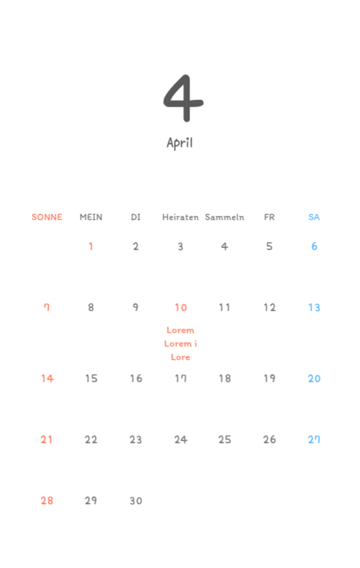 Niedliche Kalender mit knuffigen Illustrationen