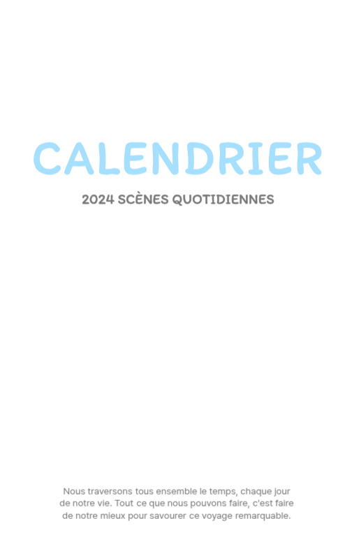 Calendriers mignons avec des illustrations câlines