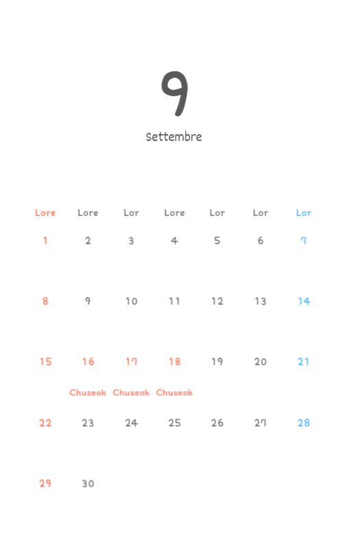 Simpatici calendari con illustrazioni di peluche