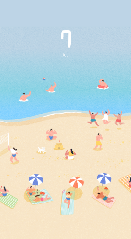 Schattige kalenders met schattige illustraties