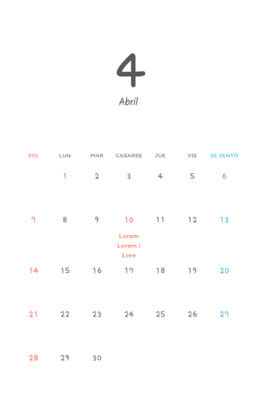 Simpáticos calendarios con adorables ilustraciones